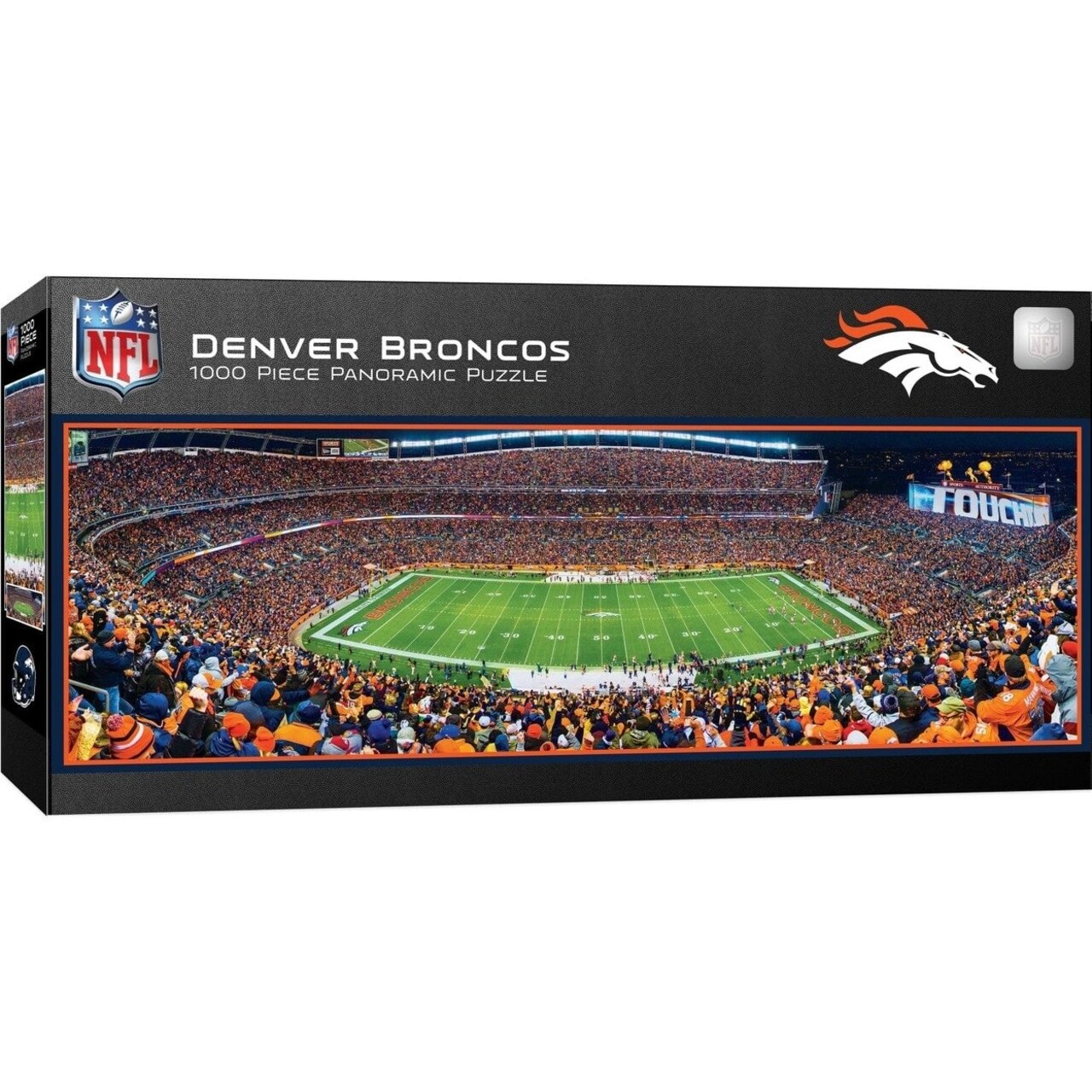 Denver Broncos 1000 Piece Panoramic Jigsaw Puzzle 13X39 Eco-Friendly Chipboard